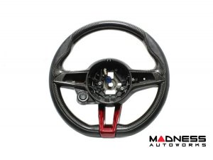 Alfa Romeo Stelvio Steering Wheel Trim - Carbon Fiber - Upper Trim Piece - QV Model Alfa Romeo Stelvio Steering Wheel Trim - Carbon Fiber - Upper Trim Piece - QV Model